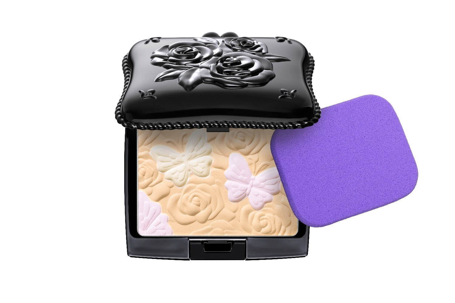 バラと蝶が刻まれた、アナ スイの新作ファンデに注目！